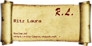 Ritz Laura névjegykártya